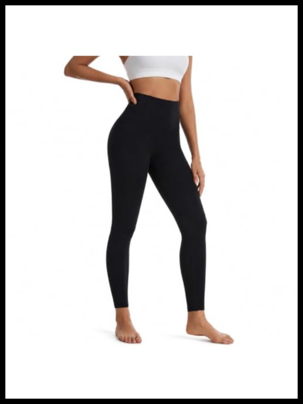 High Waisted Tummy Control Yoga Leggings Hidden Pocket 25'' Gym Tights